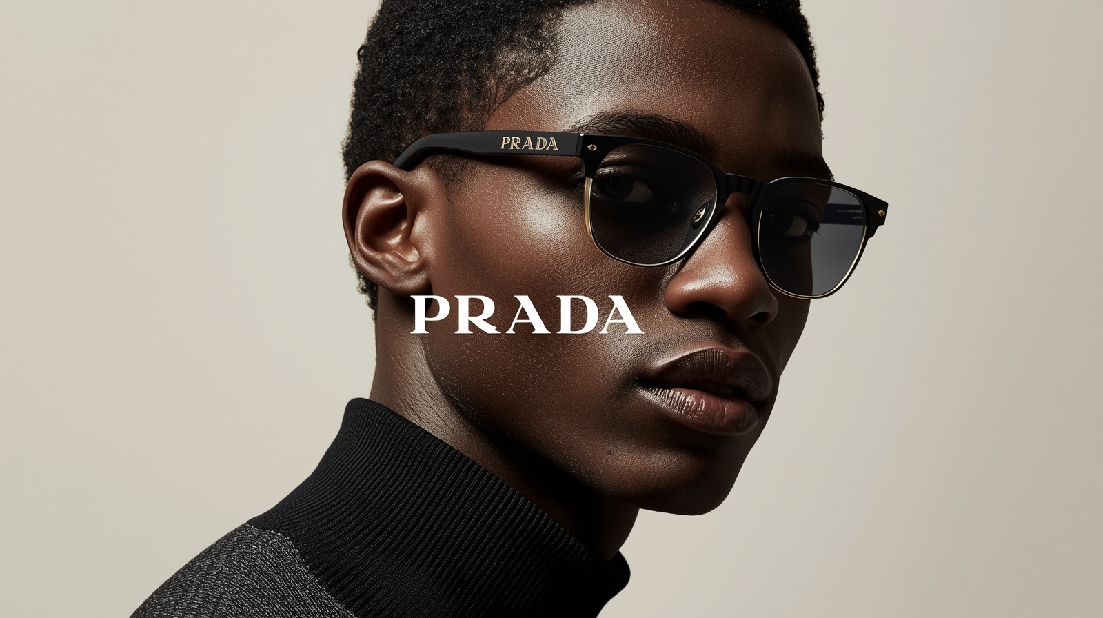 Black cat‑eye sunglasses with sharp architectural lines